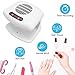 GGAIFbp Nail Dryer for Regular Polish 300W 2 in 1 Nail Drying Fan with Auto Sensor Hot and Cold Air Professional Nail Dryer for Manicure Salon and Daily Home Use(White)
