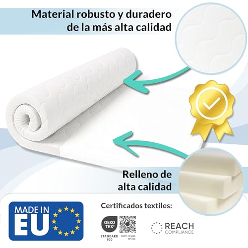 Miniatura 7 de Pokar Protector De Colchón Acolchado Topper De La Cama Canape 130 X 190 Cm