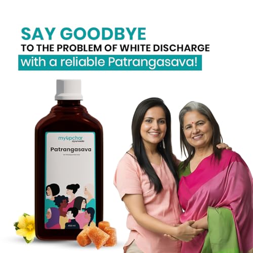 Image of myUpchar Ayurveda Patrangasava - Liquid Ayurvedic Supplement for Periods, Mood Swings, Weakness, PCOS & PCOD Relief, Improves Digestion, Hemoglobin Levels, White Discharge - 450ml