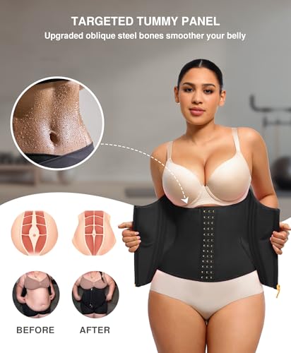 Image of Lover-Beauty Waist Trainer for Women Corset Shapewear Tummy Control Workout Waist Cincher Body Shaper Girdle