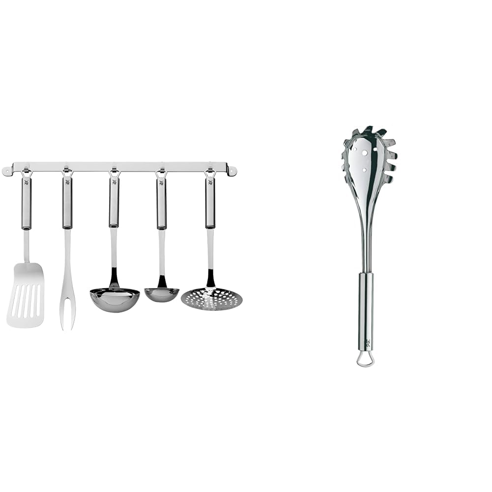 WMF Profi Plus Juego de Cocina, Acero Inoxidable Pulido & Profi Plus Cuchara para Pasta, Acero Inoxidable Pulido