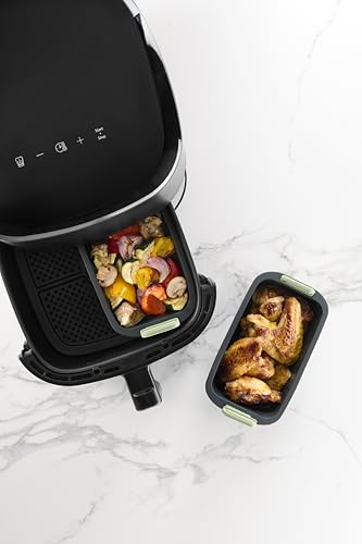 Lékué Air Fryer Silicone Rectangular Basket for Air Fryer 20cm