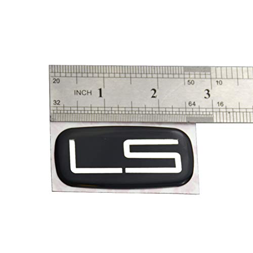 Image of 2Pcs Epoxy Resin Cab Emblems 3D Badge Logo Nameplate Sticker Decal Roof Pillar Compatible with LS 15036135 Pickup Truck SU (Silver Black)
