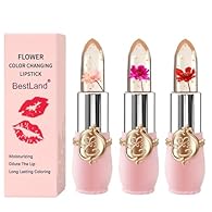 【Color-changing】 The color of this Flower Jelly Lipstick changes according to the body temperature and the pH of the lips. Everyone has their own special color. 【Natural Ingredients】The Lipstick is a blend of Beeswax, Vitamin E and Oils that are genu...