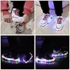 Men Women Kids Luminous Shoes Covers LED Shoe Lights Sneaker Accessories Light Up for Night Walking Party Dance Festival,Colorful Lights - Vibration Version,10-11 Little Kid #3