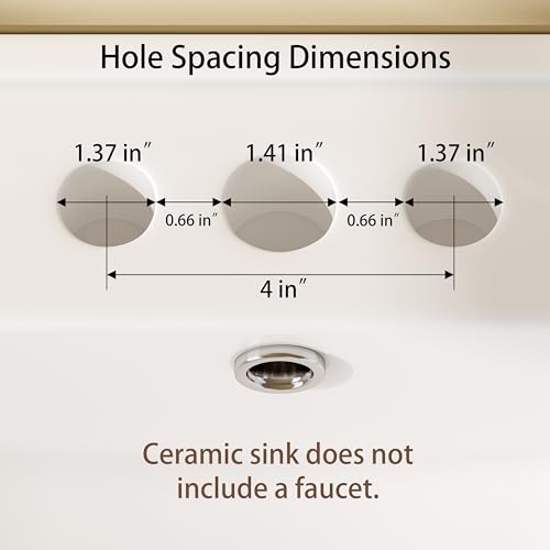 XM-ICE Bathroom Vanity with Ceramic Sink, Quickly Assemble 24\" Free Standing Bathroom Sink Cabinet with Wooden Frame, Grey - Thumbnail 3