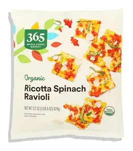 365 by Whole Foods Market Organic Ricotta Spinach Ravioli, 22 Ounce, Frozen