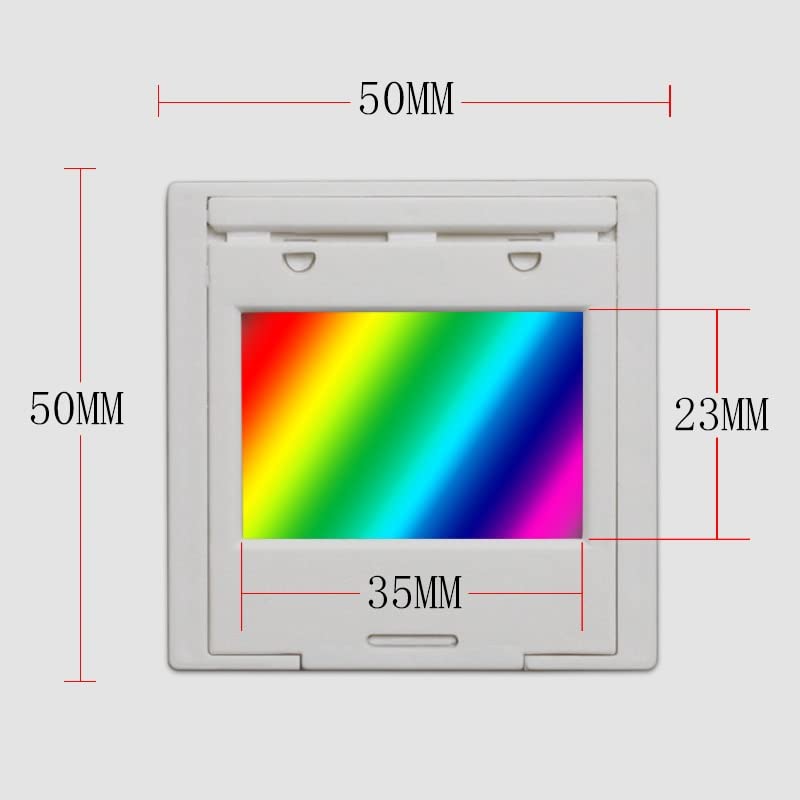 Reticolo Di Diffrazione In PET 36x38 Mm – 50/100/300/600 Linee Per Esperimenti Di Spettroscopia