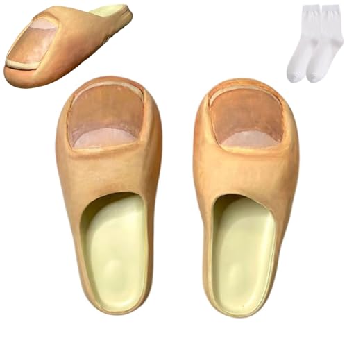 Toenail Slippers, Big Toe Slippers Funny, Soft Giant Toe Slippers, Thick 3D Sole Big Toe Slides, Big Toe Shoes Women Men