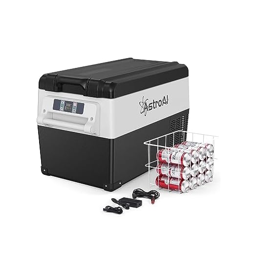 AstroAI 12 Volt Car Refrigerator, 12V Fridge 37 Quart (35L) Electric Cooler -4℉~68℉, Portable Freezer with 12/24V DC & 110V AC for Car, RV, Truck, Van, Boat for Camping, Travel, Fishing Outdoor