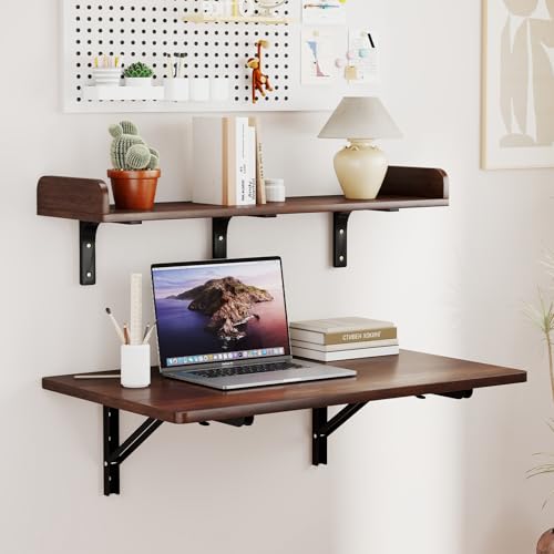Nisorpa 2 Layers Wall Mounted Folding Workbench, 32