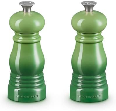 Classic Salt and Pepper Mill Set, Personal Use, Chip-Resistant ABS Plastic, Anti-Corrosion, 11 cm, Bamboo, 44900114080000