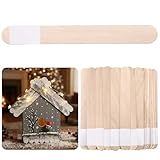 BreezeHug 500 Pcs 6'' x 1'' Self-Adhesive Jumbo Craft Sticks Large Wooden Sticks with Adhesive Tips for Crafts and Mess-Free Arts DIY Home Stem