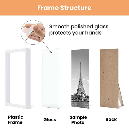 Upsimples 5X7 Picture Frame With Real Glass,Bulk Photo Frames For Wall Or Tabletop Display,Set Of 17,White #TOP3