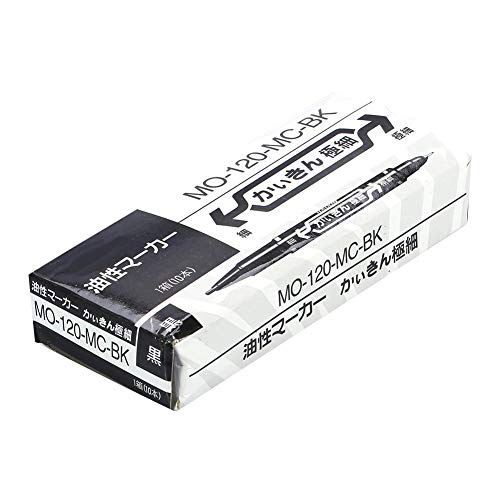 Tattoo Marking Pen,Jarchii Tattoo Pen, 10PCS/Box Black Double Ended Skin Marker Tattoo Piercing Positioning Marking Pen Tool