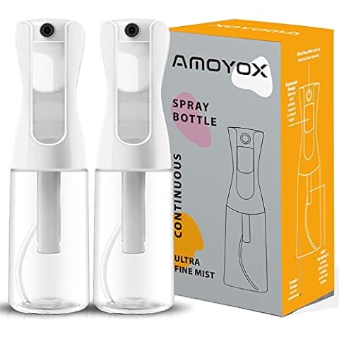 AMOYOX Spray Bottle 2 Pack 200ml/6.8oz Fine Mist Cover