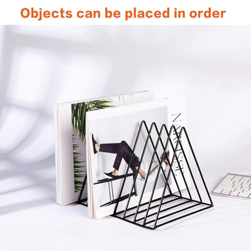 Triangle Magazine Rack Desktop Metal Iron Book Rack Record Holder Triangle Magazine Rack Stand ...