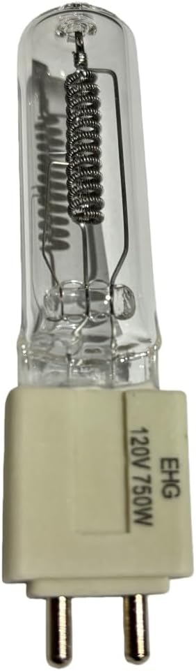 EHG 120V 750W T6 G9.5 Base Halogen Lamp, Stage Studio Lamp