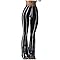 Flare Leggings Yoga Pants Women High Waisted Boho Flare Palazzo Pants Stretch Wide Leg Bell Bottom Yoga Leggings Black-XL