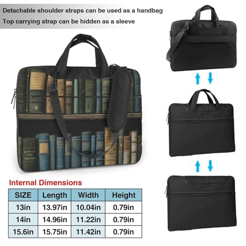 Maletín para portátil vintage 14 pulgadas impermeable ligero miniatura 4