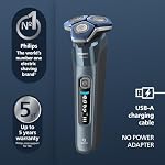 Philips Rasoir Series 7000 Mouille & Rasoir électrique sec & Truffe du nez 3000 Un ensemble, SkinIQ Technologie avec des lames de précision en acier, trimeur pop-up, étui de voyage, nettoyeur Pod, Amazon Exclusive, BD0101AZ
