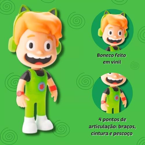 Bonecos Gato Galáctico e Duda Galáctica Articulados em Vinil Original - Divertoys