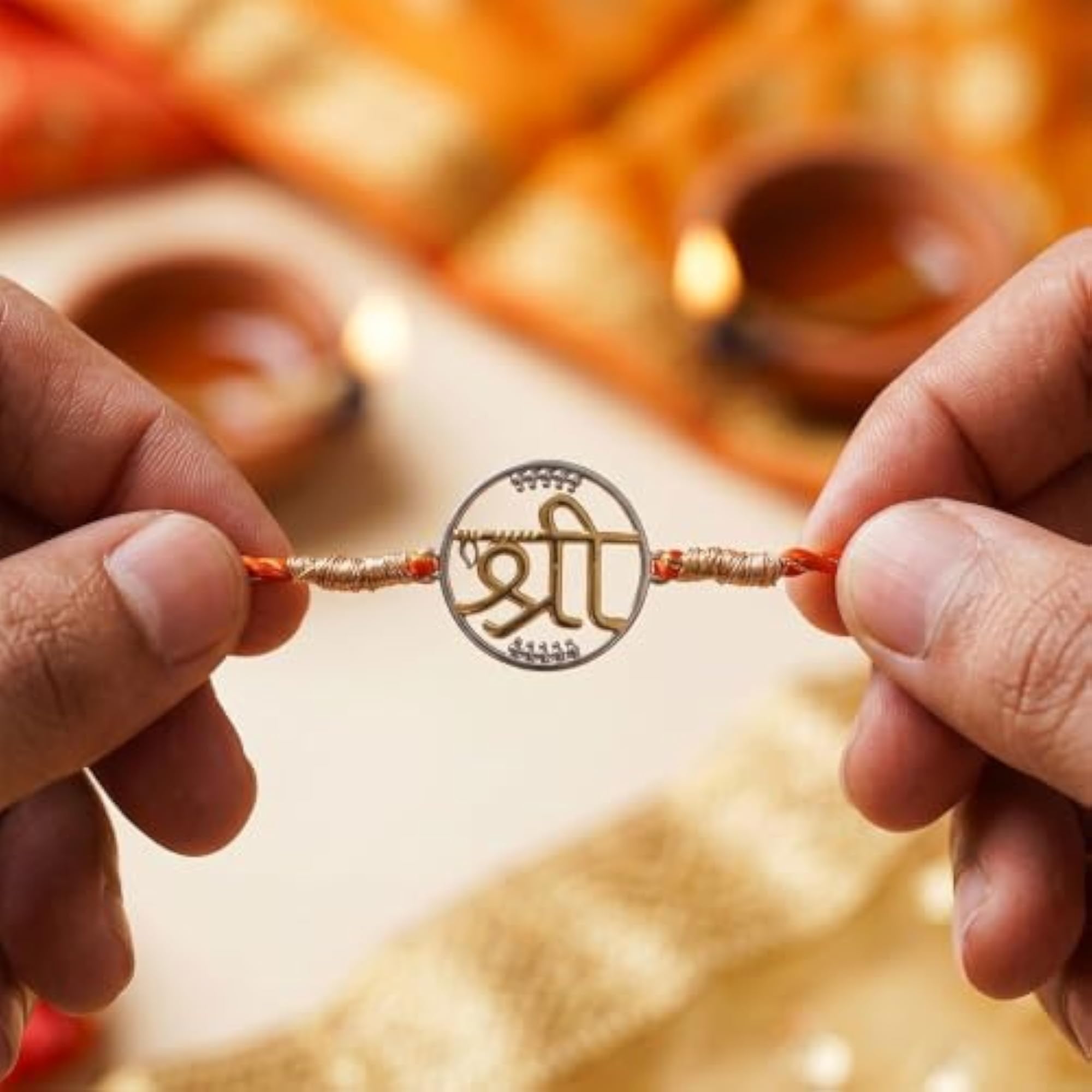 925 Silver Dual Tone Heavenly Shree Rakhi