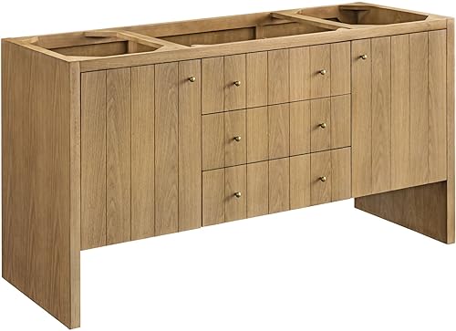 Hudson 60in Single Vanity Cabinet, Light Natural Oak