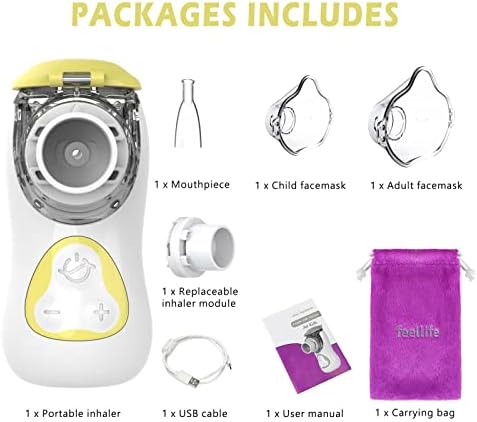 FEELLIFE Portable Inhaler, Handheld Steam Atomiser, for Kids Travel and Household use