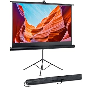 Pyle Beamer Leinwand 60 Zoll mit Stativ – Faltbare Projektorleinwand Tragbar mit Tasche, Ausziehbar mit Schwarzem Rahmen für Indoor/Outdoor, Heimkino, Schule, Büro & Präsentation