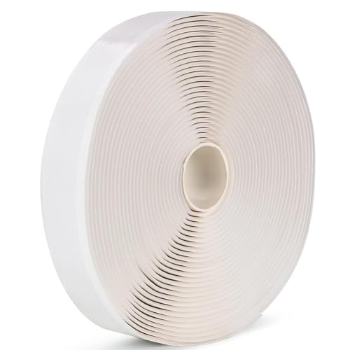 LLPT Butyl Tape White 1 Inch x 33Ft Tight Seal for Leak Proof EPDM RV Repair Window Glass Boat Sealing Roof Pipe Patching(WST233)