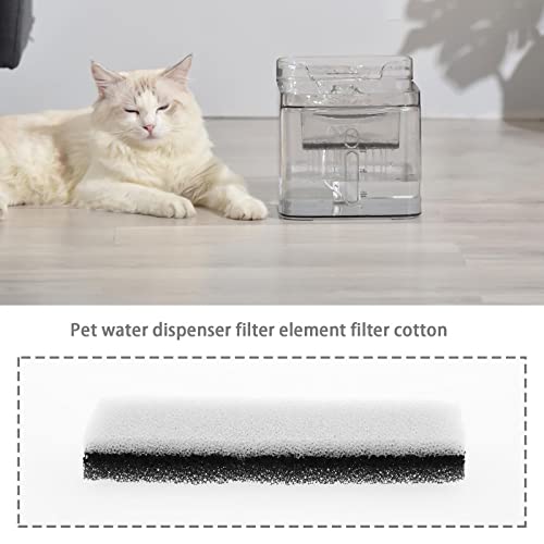 EMSea 4PCS Cat Water Fountain Filters Compatible with WF020 Water Fountain Replacement Filters Pet Water Dispenser Filters 12x3x1.6cm - Image 2
