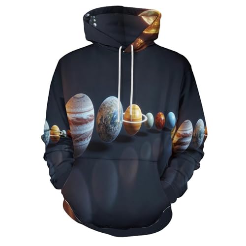 Hoodie 3D planètes pour vos sorties urbaines, sweatshirt décontracté Harajuku