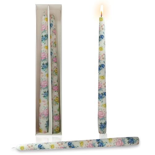 Bougies coniques fleurs faites main : le cadeau idéal et poétique