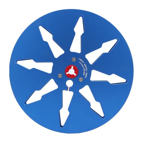 Bobine de Ruban Vide, 1 Pièce 1/4 7 Pouces Enregistrement Sonore 8 Trous en Alliage D'Aluminium, Pièces D'ouverture de Plateau en Aluminium Vides pour Pièces de Machine (BLUE)