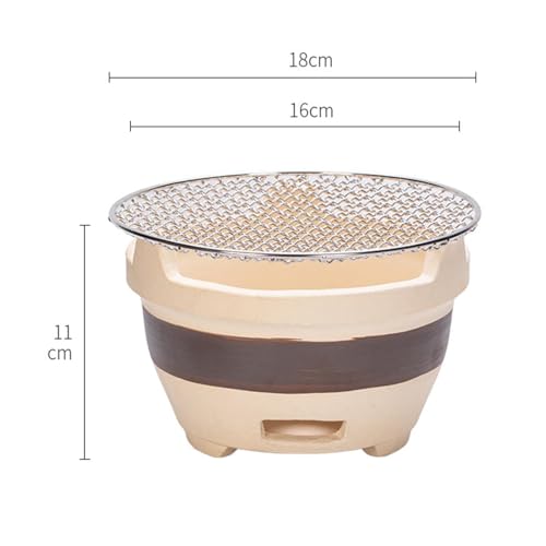 Przenośny japoński grill z gliny węglowej, wentylowany, ceramiczny wędzarnia, mały grill na zewnątrz, na kemping, do gotowania na podwórku, idealny dla miłośników grillowania