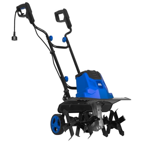 BILT HARD 16-Inch Corded Garden Tiller Cultivator, 13.5-Amp 6 Steel Tines Tillers with Adjustable Wheels & Foldable Handle, 8-Inch Tillling Depth Electric Rototiller for Lawn/Yard/Garden Soil Digging