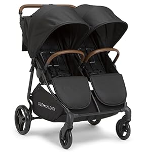 Delta Children Cruzer Double Stroller – Lightweight Side by Side Double Stroller with Reclining Seats, Extendable…