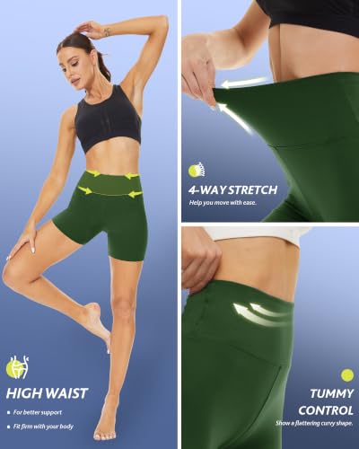Image of Workout Biker Shorts for Women - 3 inch /5 inch /14 inch Booty Spandex Volleyball Shorts