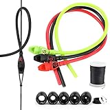 limaity Peep Sight Tubing for Compound Bow Pull line peep Sight Silicone Peep Sight Tubing Replacement with 5 Size Inner Core 6X/8X Clarifier Aperture Lens (Black, 6X)