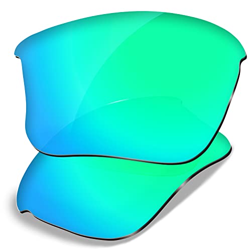 Image of Dynamix Polarized Replacement Lenses for Oakley Flak Jacket XLJ | Easy to Install | Fit Perfectly | Emerald Green