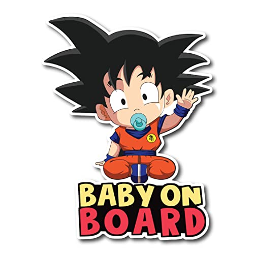Image of Shop A Thing, Baby on Board Anime Sticker - Baby Decal Stickers for Car - Cute Baby Boy on Board Sticker Baby on Board Sticker for Car Sticker for Little Baby’s Cute Cartoon Sticker for Baby (ST -012)