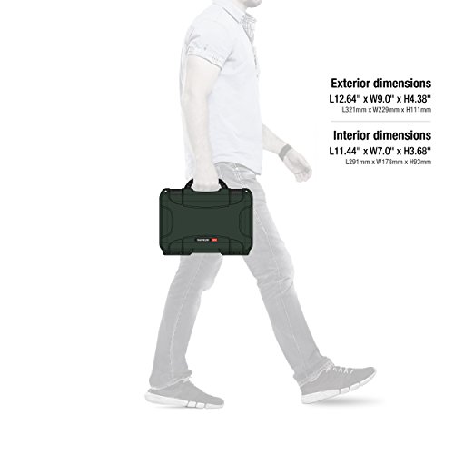 Nanuk 909 Waterproof Professional Glock Pistol/Gun Case, Military Approved With Custom Insert - Olive #TOP6