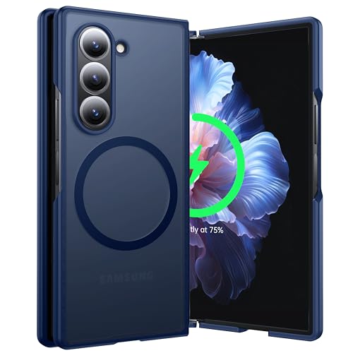 FNDMIL NO.1 �}�O�l�b�g Samsung Galaxy Z Fold 6�p MagSafe�Ή� [�R�p�O���[�h�̗��������ς�] [�������}�b�g] [�w��h�~] �\�t�g�V���R���o���p�[ Z Fold 6 �d�b�P�[�X �X�����A�u���[