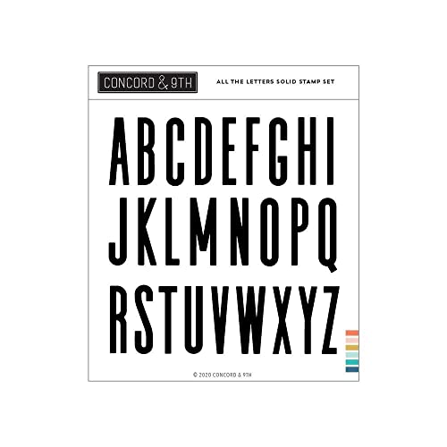 Concord & 9th All The Letters Solid Stamp Set