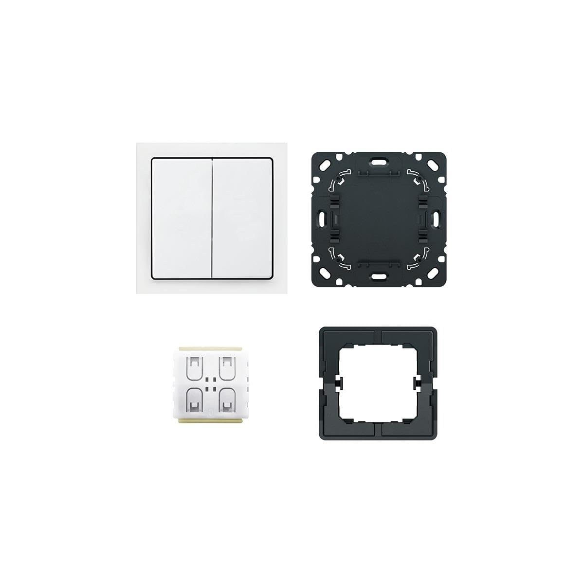 Busch-Jaeger 6716/01 UJ-84 Bluetooth Low Energy (BLE) smart switch Einsatz - Komplettset Komplettset, Studioweiß (2CKA006730A0154)