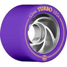 Rollerbones Turbo Speed/Derby Roller Skate Wheels w/Clear Aluminum Hub 8 Packs