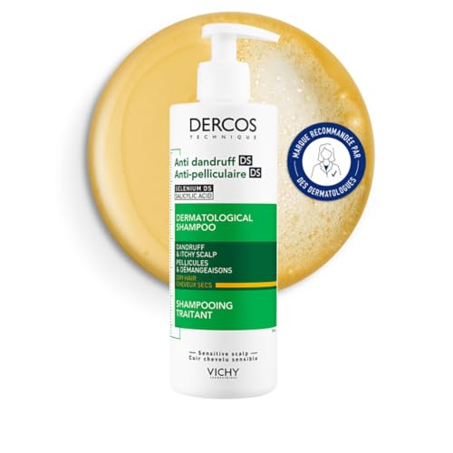 Vichy, Dercos, Shampooing Anti-Pelliculaire DS, Pellicules & Démangeaisons, Cheveux Secs, 390ml