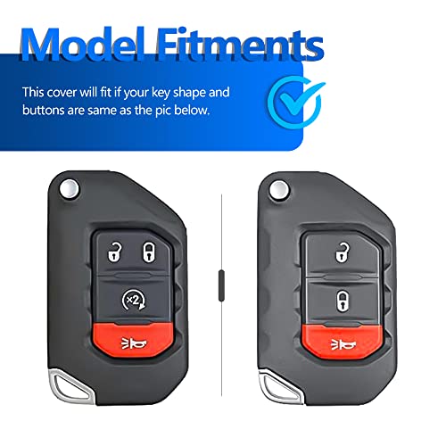 Yhc For Jeep Key Fob Cover Car Key Case Shell With Gold Keychain Fit Wrangler Gladiator Jl Jlu Jt(White) #TOP1