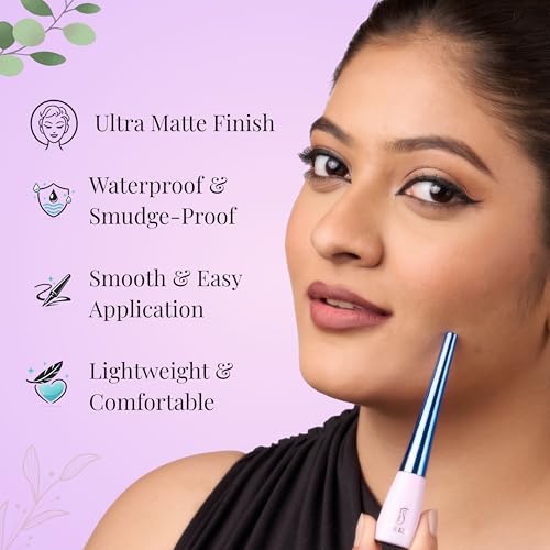 Image of TEE ESS Waterproof Liquid Eyeliner, Long-Lasting Smudge-Proof Formula with Fine Precision Tip, Quick-Drying Intense Finish for Winged, Bold & Everyday Eye Makeup (Black)